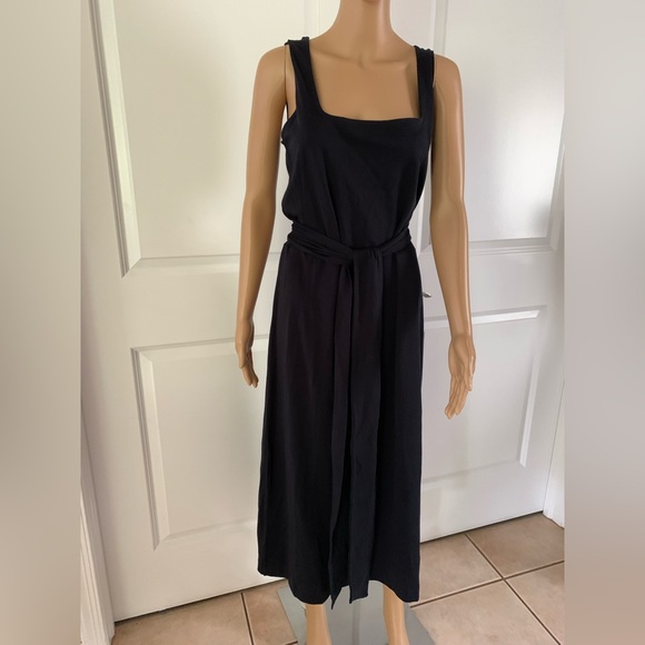 Vince 100% Pima Cotton Square Neck Midi Dress - Picture 8 of 17